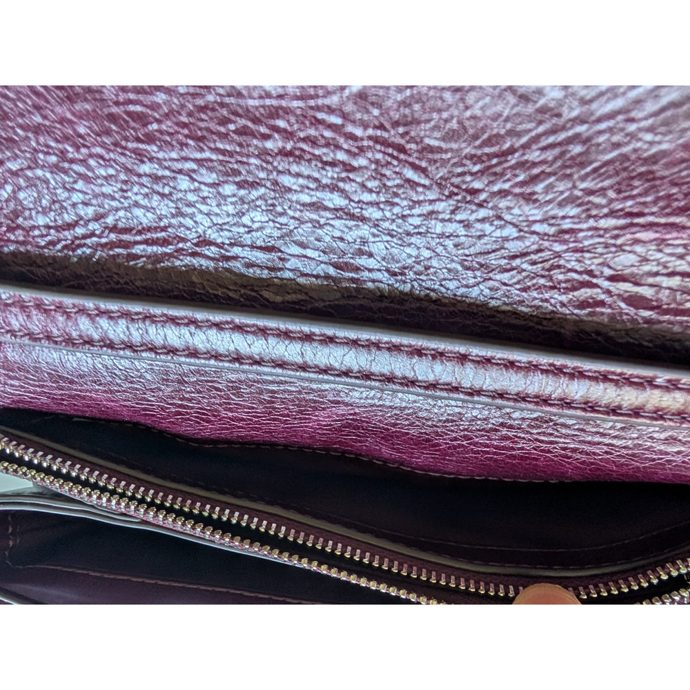 Tory Burch KIRA DIAMOND Quilt Distressed Crossbody Dark Carmine - Picture 14 of 16